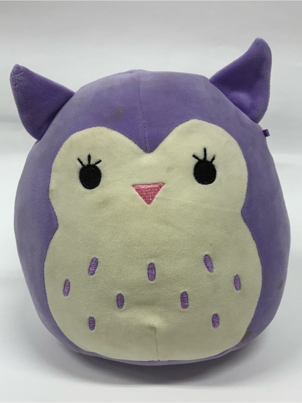 Plush Purple Owl Stuffed Animal - Cream Face